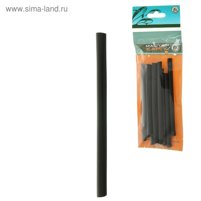 Набор термотрубок, диаметр 5/2.5, цвет чёрный, 10 шт. - Фото 1