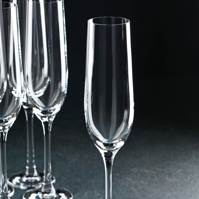 Набор бокалов для шампанского «Виола», 190 мл, 6 шт - фото 1927255219