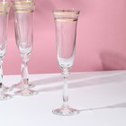 Набор бокалов для шампанского Bohemia Crystal «Анжела», 190 мл, 6 шт - фото 4547410