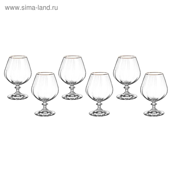 Набор бокалов для бренди «Анжела», 400 мл, 6 шт. - Фото 1