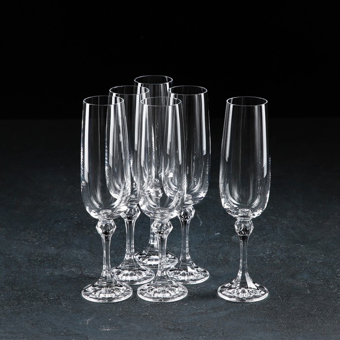 Набор бокалов для шампанского «Джулия», 180 мл, 6 шт - фото 1908250289