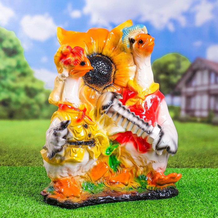 Садовая фигура "Два гуся" 35х22х49см - Фото 1