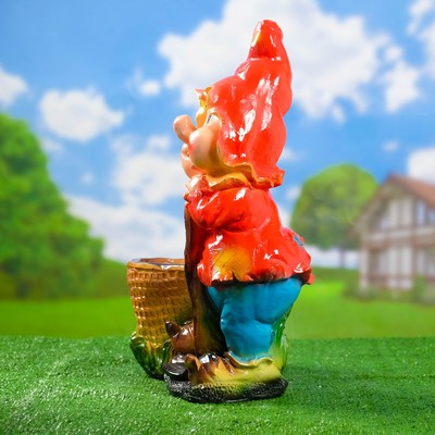 Фигурное кашпо "Гном с кашпо" 50см