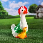 Садовая фигура "Гусыня с гусенком", разноцветная, 32 см, микс - Фото 1