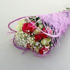 Салфетка Веер мини, лён, сиреневый - Фото 1