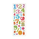 Наклейка пластик под ткань "Буквы/Цифры" 26,5х10 см МИКС - Фото 1