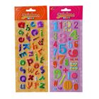 Наклейка пластик под ткань "Буквы/Цифры" 26,5х10 см МИКС - Фото 2