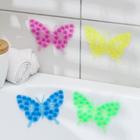 Мини-коврик для ванны «Ажурная бабочка», 9×11,5 см, цвет МИКС - Фото 2