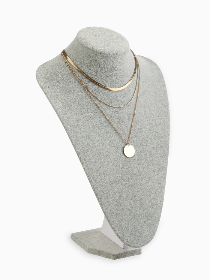 Бюст для украшений QF, 24×19×35 см, h=35 см, серый