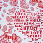 Бумага упаковочная крафт "Love", белый-красный, 0.7 х 9 м - Фото 2