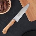 Нож кухонный универсальный «Поварская тройка», лезвие 18 см, с деревянной ручкой - фото 319845074