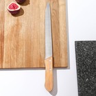 Нож кухонный «Гастрономический», для мяса, лезвие 23,5 см, деревянная рукоять - фото 317865489