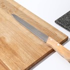 Нож кухонный «Гастрономический», для мяса, лезвие 23,5 см, деревянная рукоять - Фото 2