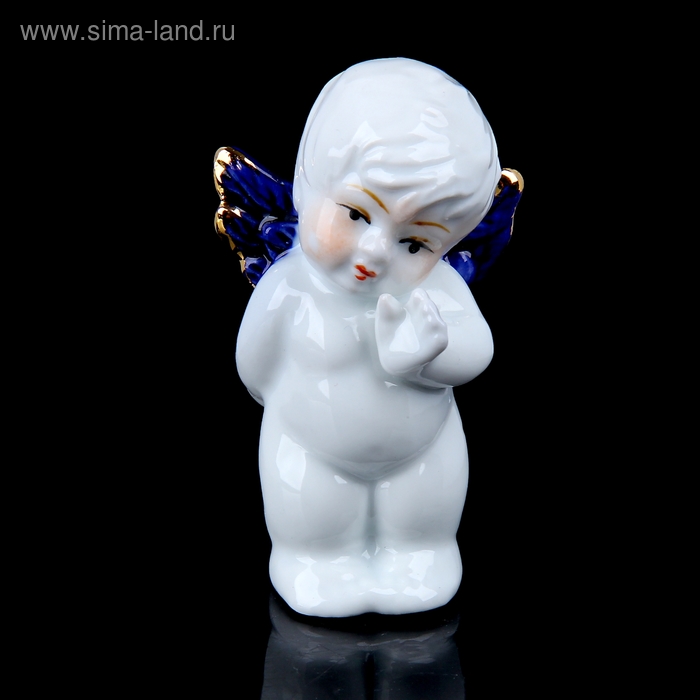 Сувенир керамика "Ангелочек стеснительный" 8,5х5,5х4 см - Фото 1