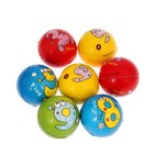 Мягкий мяч "Весёлые животные", цифры, 6,3 см, цвета МИКС - Фото 2