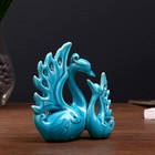 Сувенир керамика "Голубые лебеди" 12,5x11,5x4,7 см - Фото 2