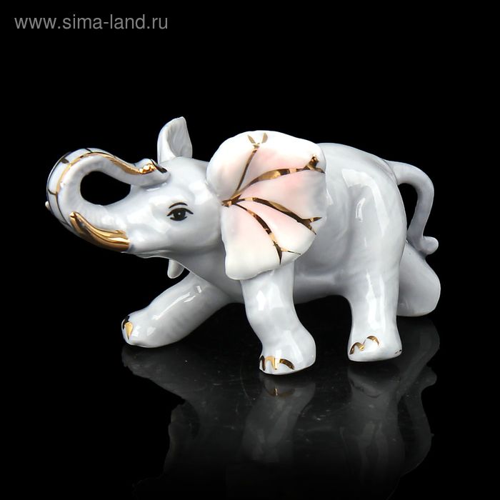 Сувенир керамика "Серый слон" 5x9,2x4,5 см - Фото 1
