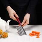 Нож для фигурной резки Доляна «Вкус», 18.5×5.5 см, бордовый - Фото 4