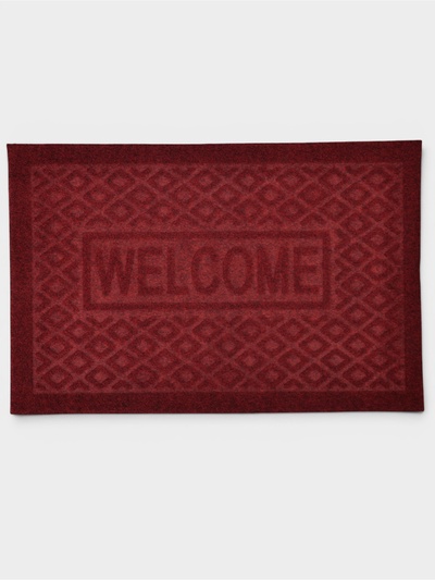 Коврик придверный Доляна Welcome, ромбы, влаговпитывающий, без окантовки, 38×58 см, цвет МИКС