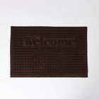 Коврик влаговпитывающий придверный без окантовки Доляна «Следочки Welcome», 40×60 см, цвет МИКС - фото 15967612