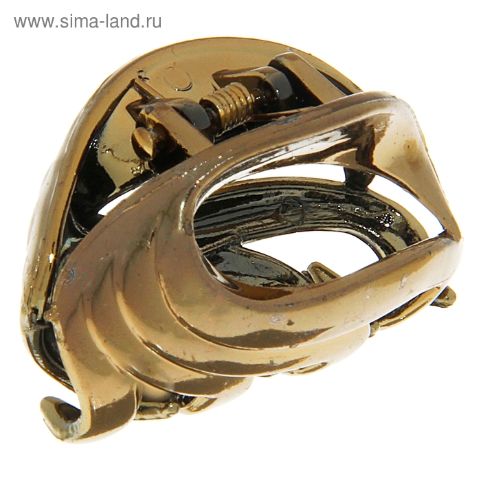 краб для волос пластик классика 4 см микс - Фото 1