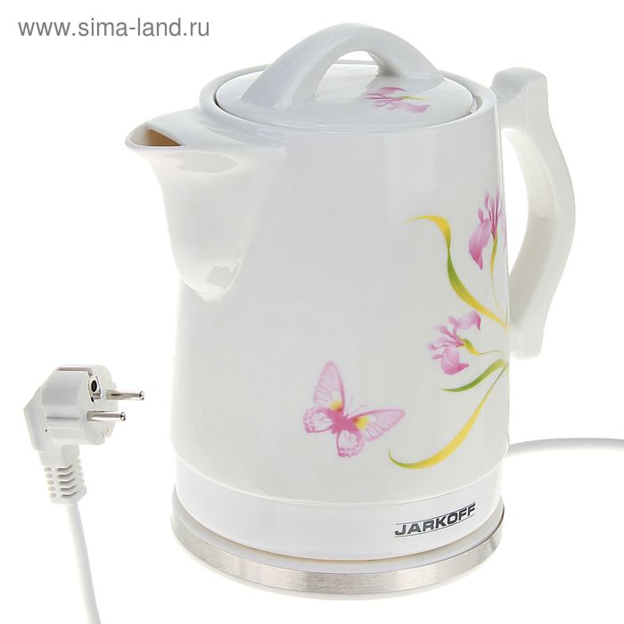 Чайник электрический Jarkoff JK-175, 1.7 л, 1500 Вт, белый - Фото 1