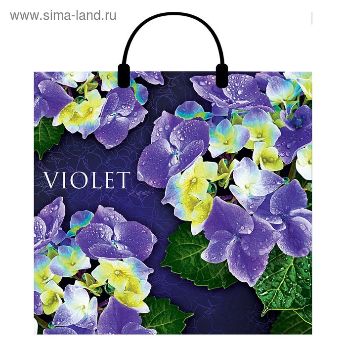 Пакет "Виолет", полиэтиленовый с пластиковой ручкой, 38 х 35 см, 110 мкм - Фото 1