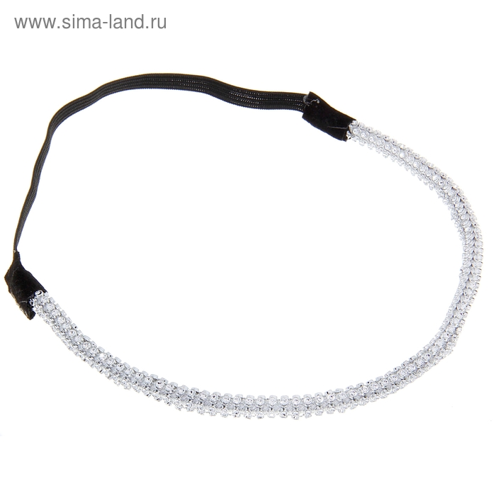 повязка для волос "Офелия" змейка серебро - Фото 1