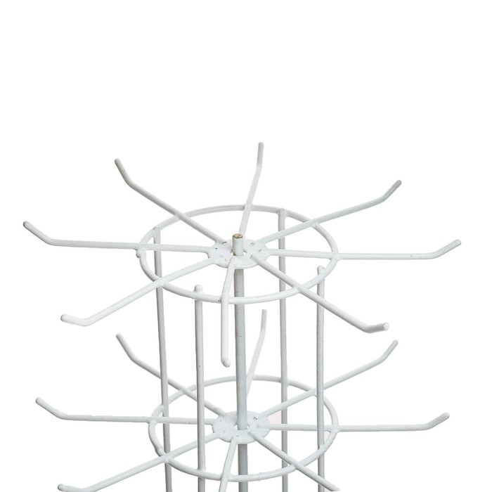 Вертушка, 5 ярусов по 8 крючков, 20×20×61, цвет белый - фото 1881750468