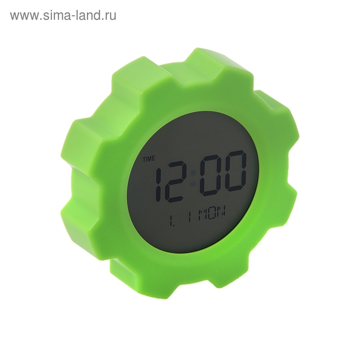 Часы-будильник на магните, зеленый, батарейки не в комплекте - Фото 1