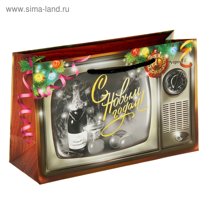 Пакет ламинированный горизонтальный «Телевизор», 27 × 23 см - Фото 1