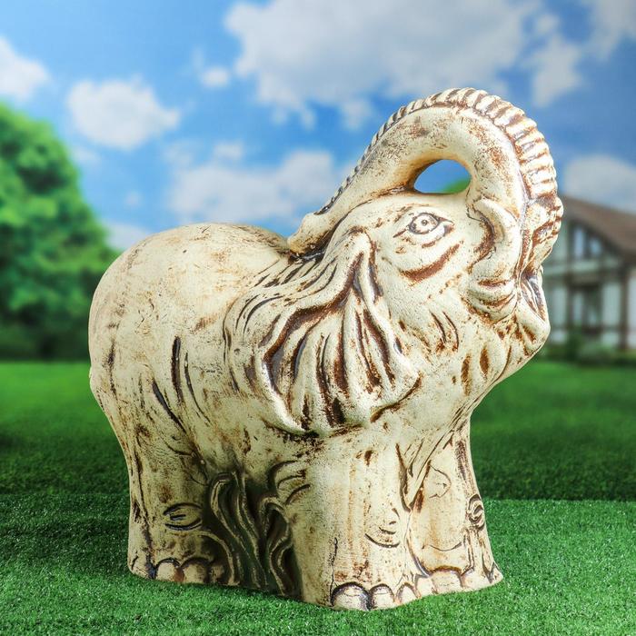 Садовая фигура "Слон", шамот, 40*30*56 см - Фото 1