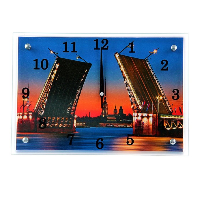 Часы настенные, серия: Город, "Мост", 25х35 см - Фото 1