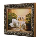 Картина "Пара лебедей" 27х37 см, рамка микс - Фото 2
