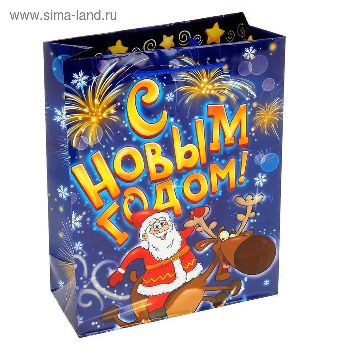 Пакет ламинированный вертикальный «Веселый дед Мороз», 11 × 14 см - Фото 1