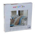 Постельное бельё Евро COTTON LIFE Creton ROSA 200х220 см, 220х240 см, 50х70 см, цвет голубой - Фото 2