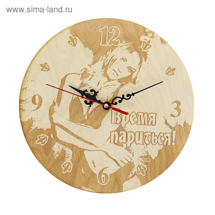 Часы банные "Время париться!" ангел, Ø25 см - Фото 1
