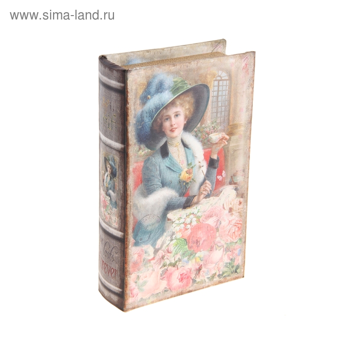 Шкатулка-книга дерево "Девушка в розах" 21х13х5 см - Фото 1