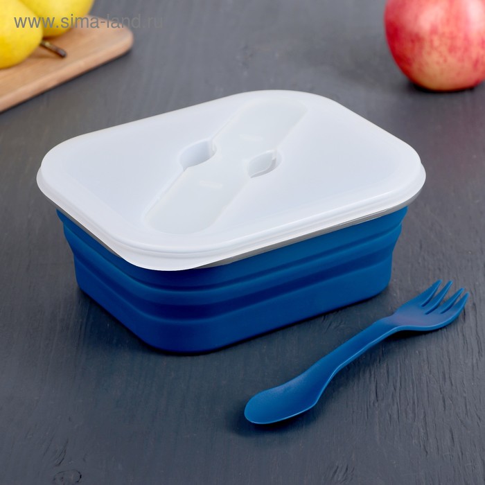 Контейнер складной с крышкой «Бланш», 1,1 л, цвет МИКС - Фото 1