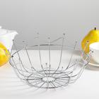 Фруктовница Доляна «Корона», 25×25×10 см, цвет хром - Фото 2