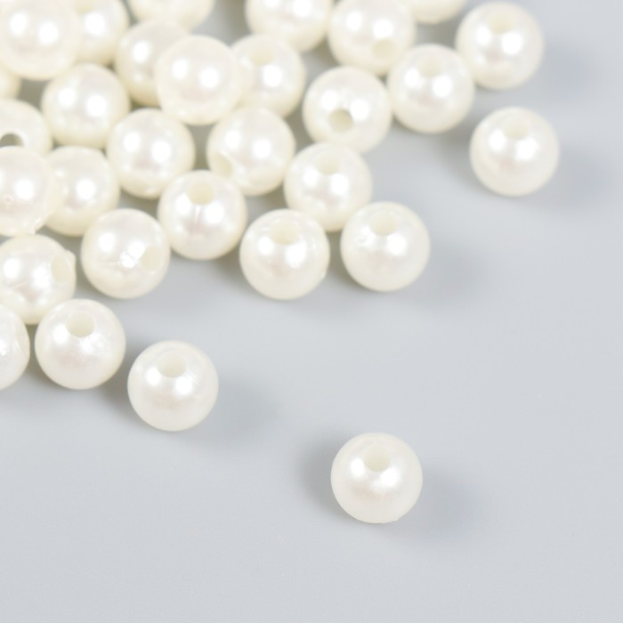 Бусины для творчества пластик «Жемчуг», набор 20 г, 0.8×0.8 см - Фото 1