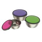 Набор контейнеров с крышками «Яркая сталь», 3 шт.: d=12 см, d=14 см, d=16 см, 800 мл, 600 мл, 400 мл, нержавеющая сталь, МИКС - Фото 5