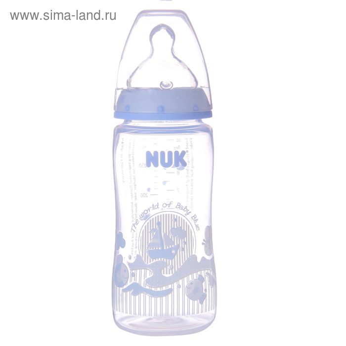 Бутылочка для кормления First Choice Baby Blue, размер М, 300 мл, от 0 мес., цвета МИКС - Фото 1