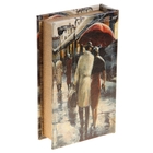 Ключница-книга дерево "Прогулка под дождём" 21х13х5 см - Фото 3