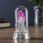 Сувенир стекло "Ангелок в ажурном платье" со светом, МИКС, 7,5х4 см - Фото 1