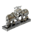 Сувенир "2 слона серебряных на подставке" 28,5х6х16,5 см - Фото 2