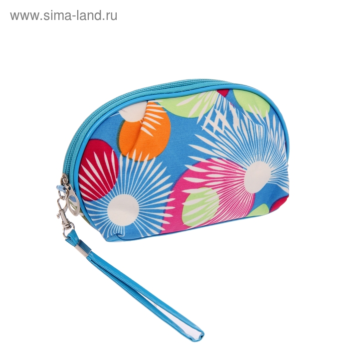 Косметичка-сумочка "Звездопад", с ручкой, 1 отдел, цвет синий - Фото 1
