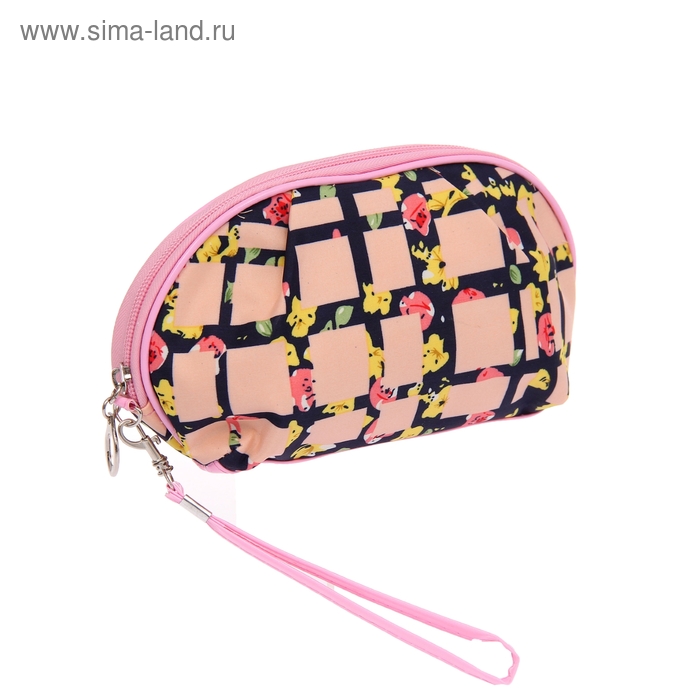 Косметичка-сумочка "Звездопад", с ручкой, 1 отдел, цвет розовый - Фото 1