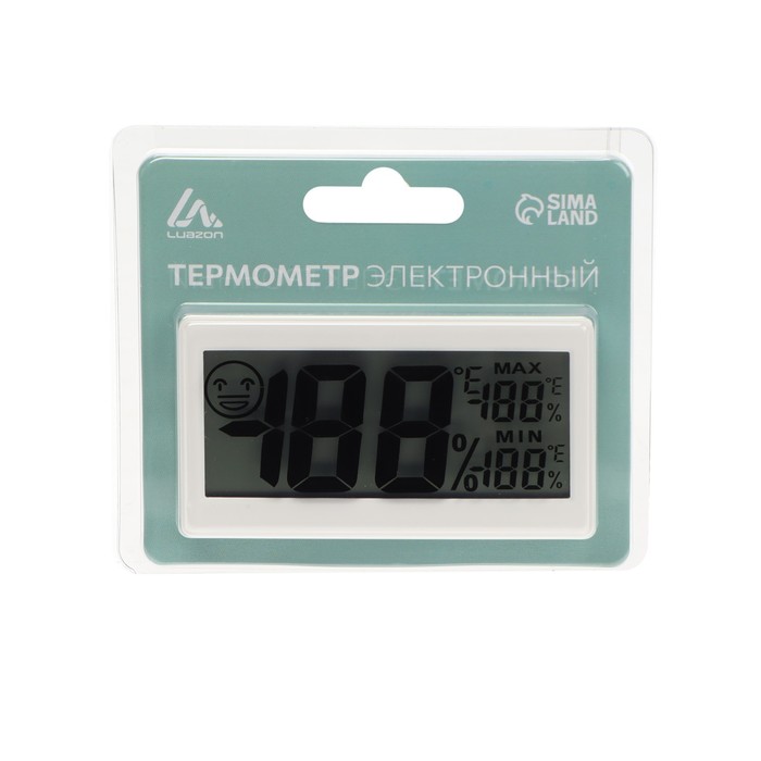 Термометр Luazon LTR-11, электронный, с гигрометром, белый - фото 1881750623