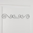 Вешалка настенная на 6 крючков Доляна «Меандр», 47×5×7 см, цвет хром - Фото 1